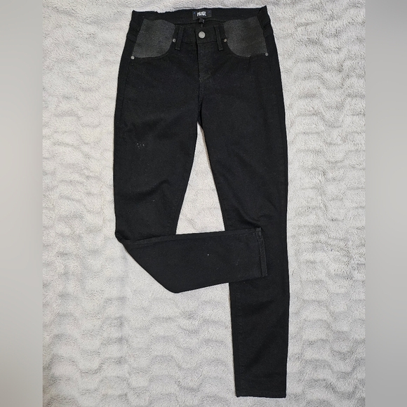 PAIGE Jeans Verdugo Ultra Skinny Black Jeans 28 - Picture 4 of 14